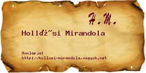 Hollósi Mirandola névjegykártya